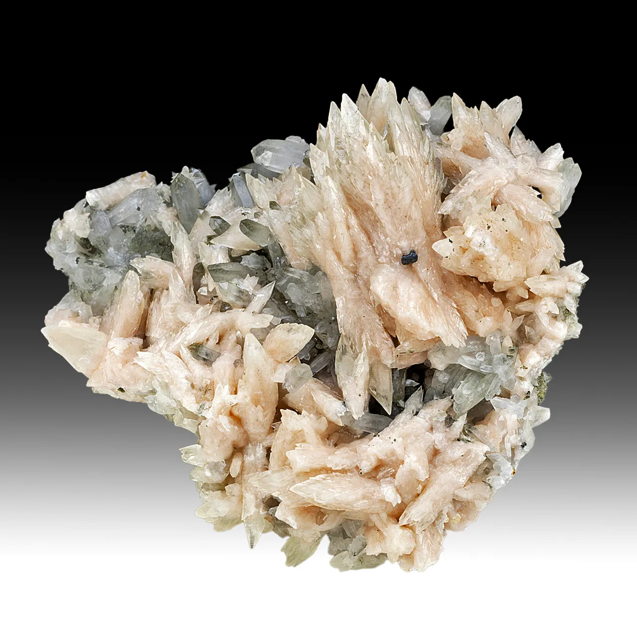 Calcite with Quartz, Chalcopyrite - image 1