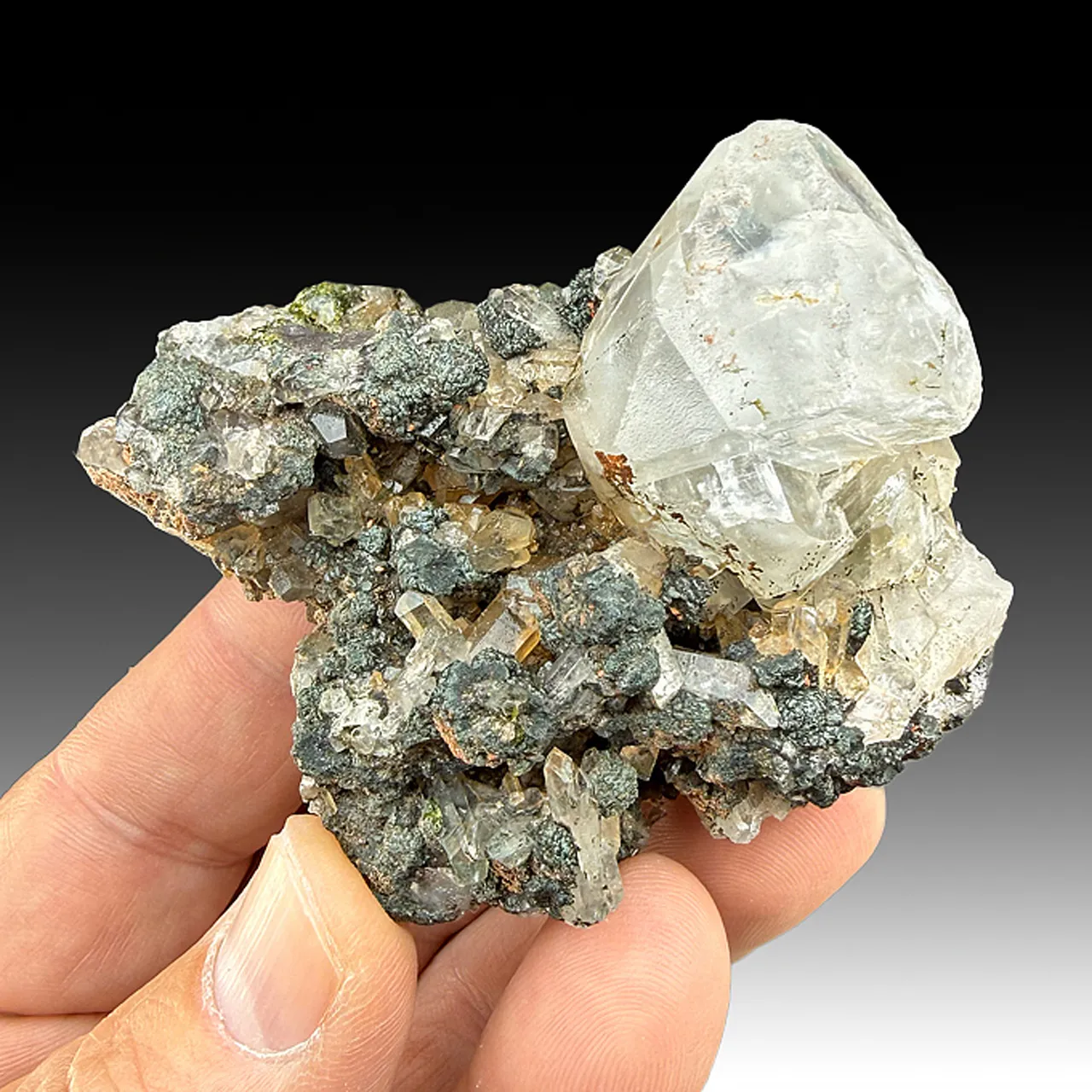 Calcite with Quartz, Copper - image 1