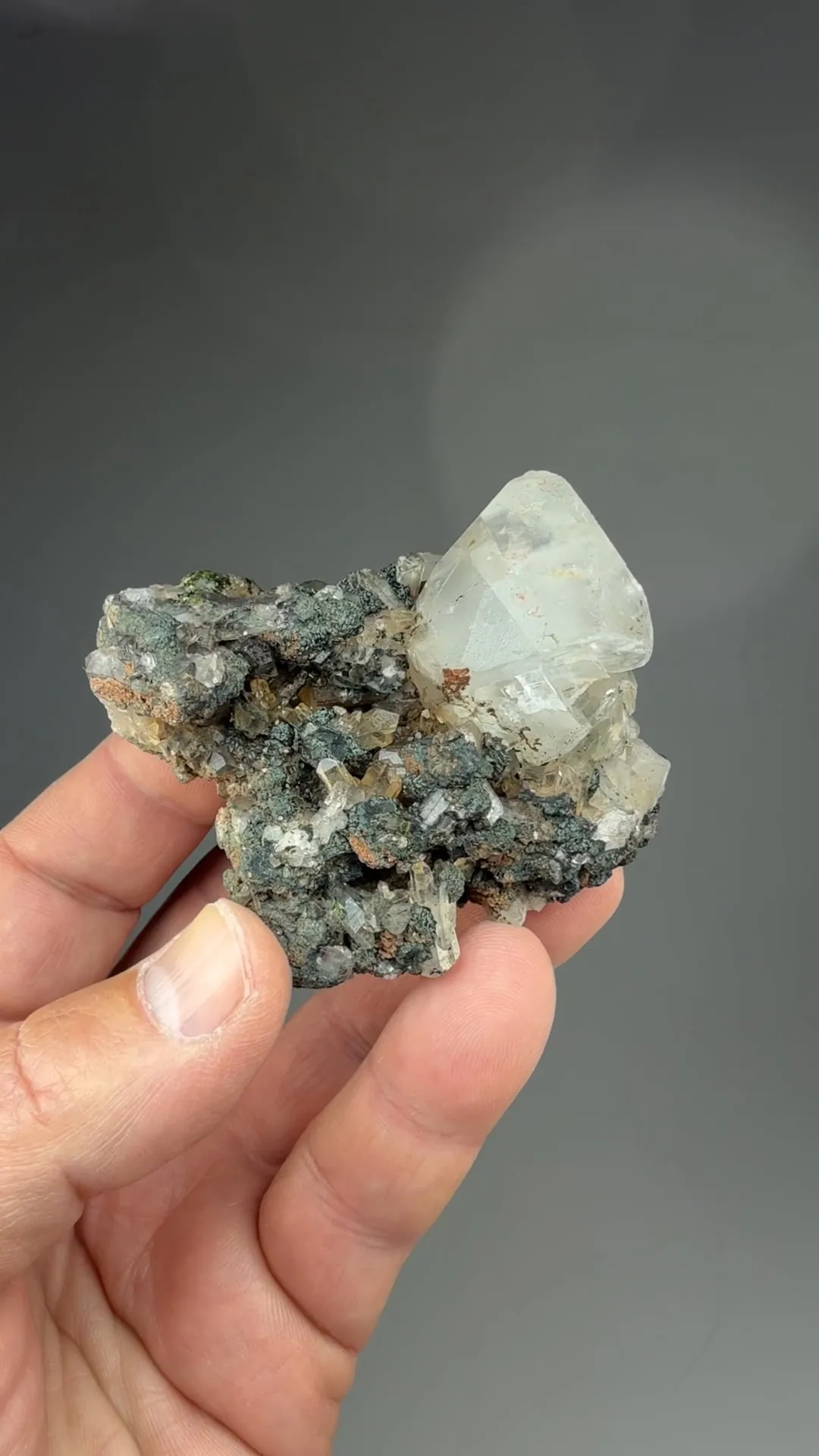 Calcite with Quartz, Copper - image 2