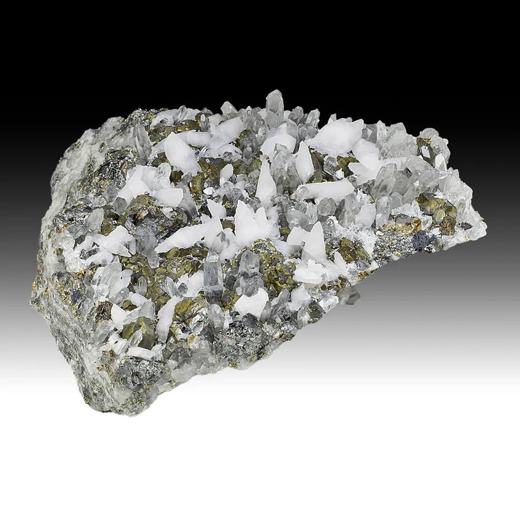 Calcite with Quartz, Pyrite image