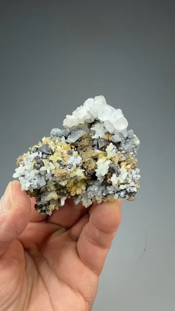 Calcite with Quartz, Siderite, Sphalerite