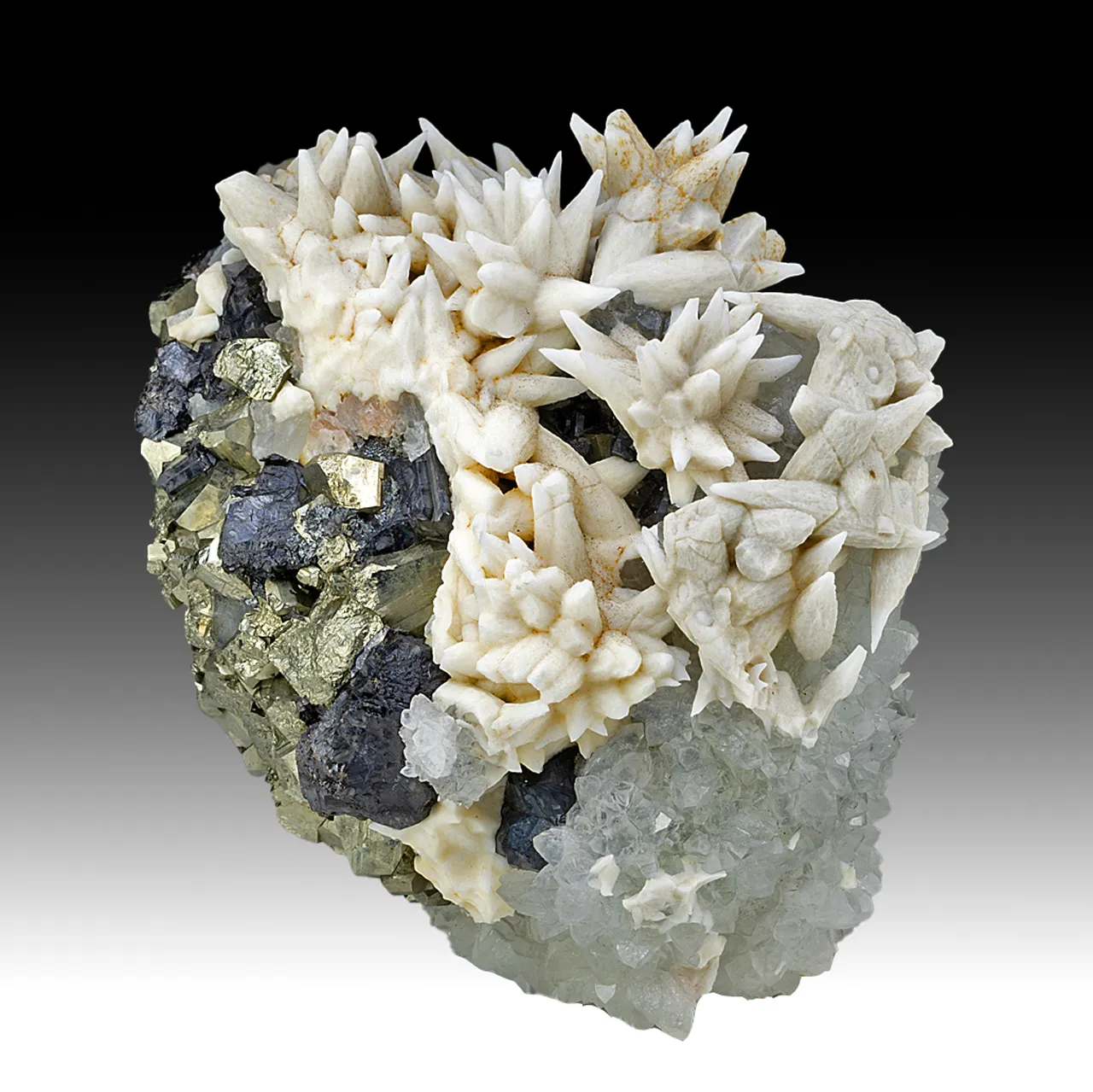 Calcite with Quartz, Sphalerite, Pyrite - image 1