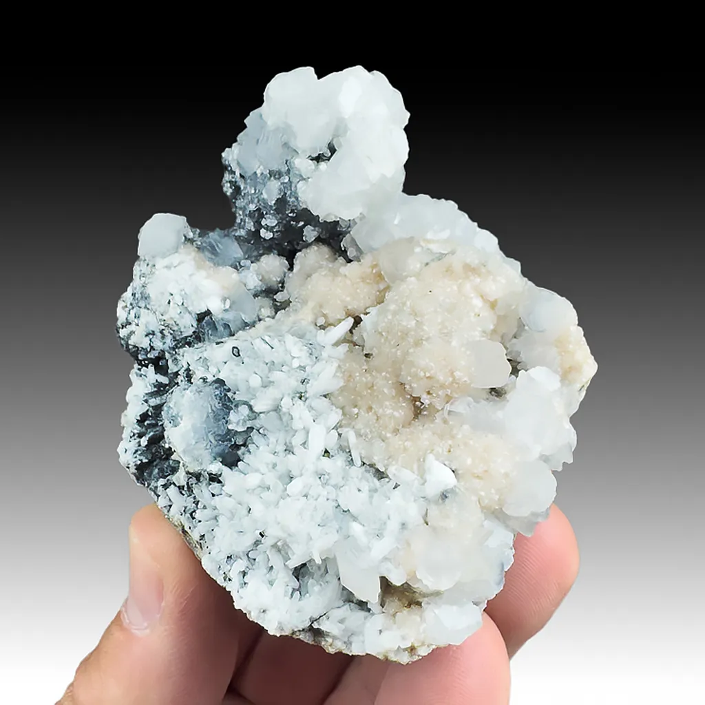 Calcite with Rhodochrosite, Quartz image