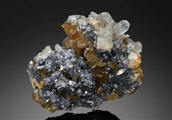 Calcite with Siderite Galena and Sphalerite image