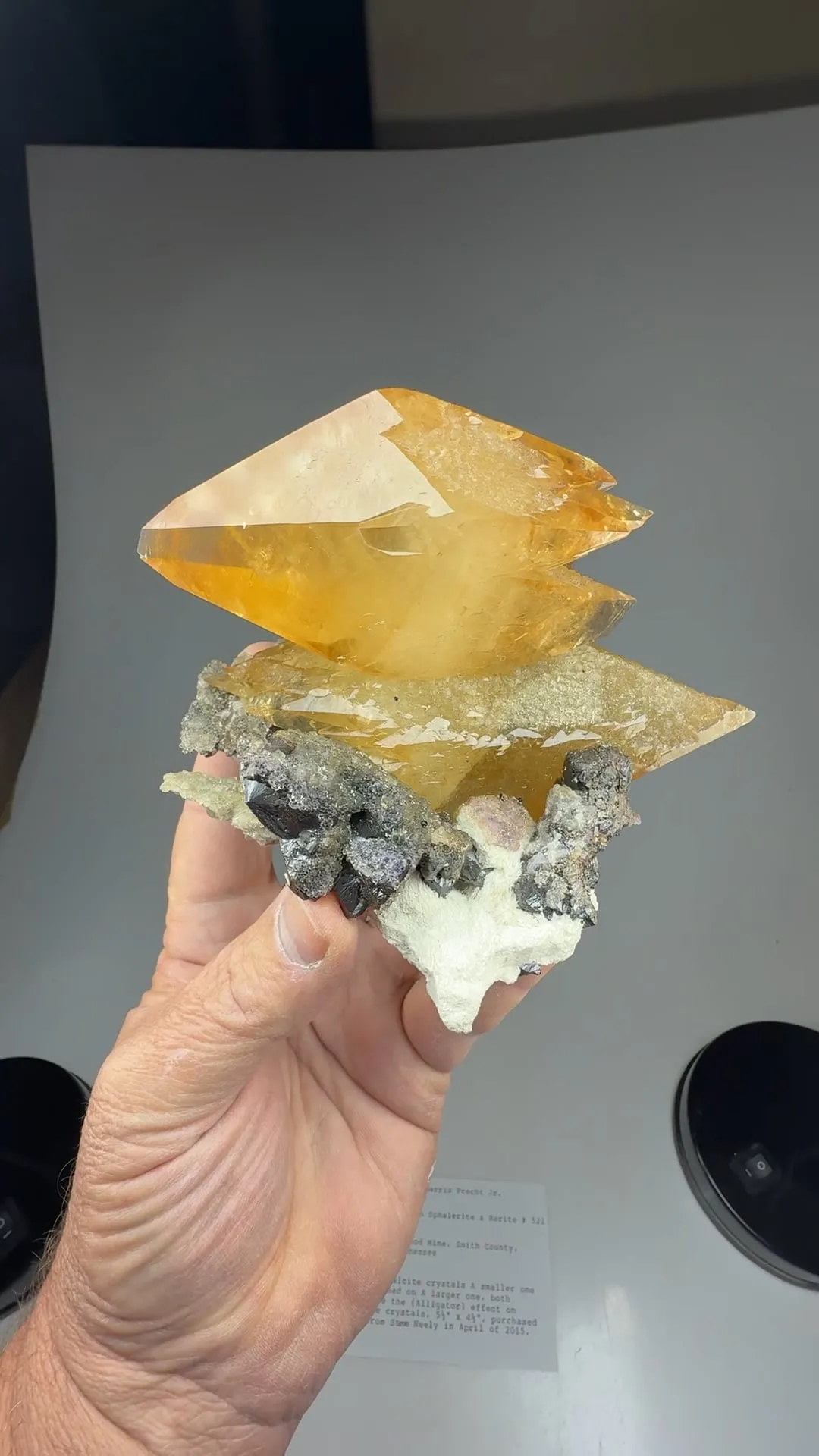 Calcite with Sphalerite, Celestine (barian rich), Fluorite - image 2