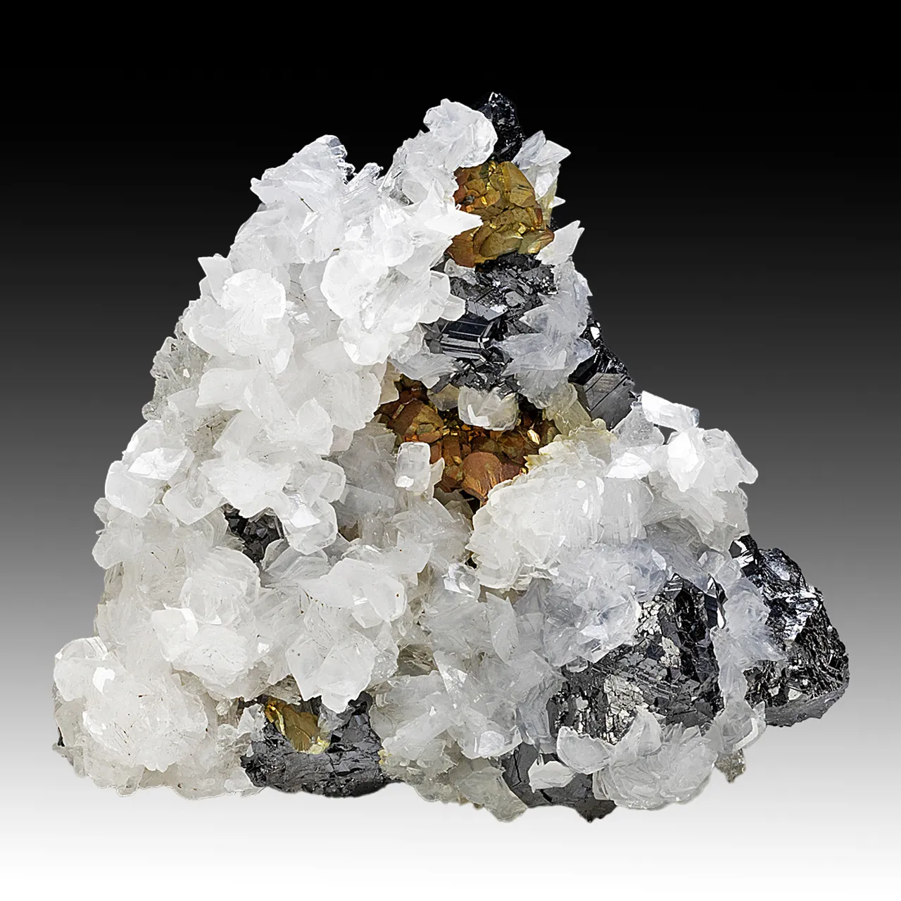 Calcite with Sphalerite, Pyrite - image 1