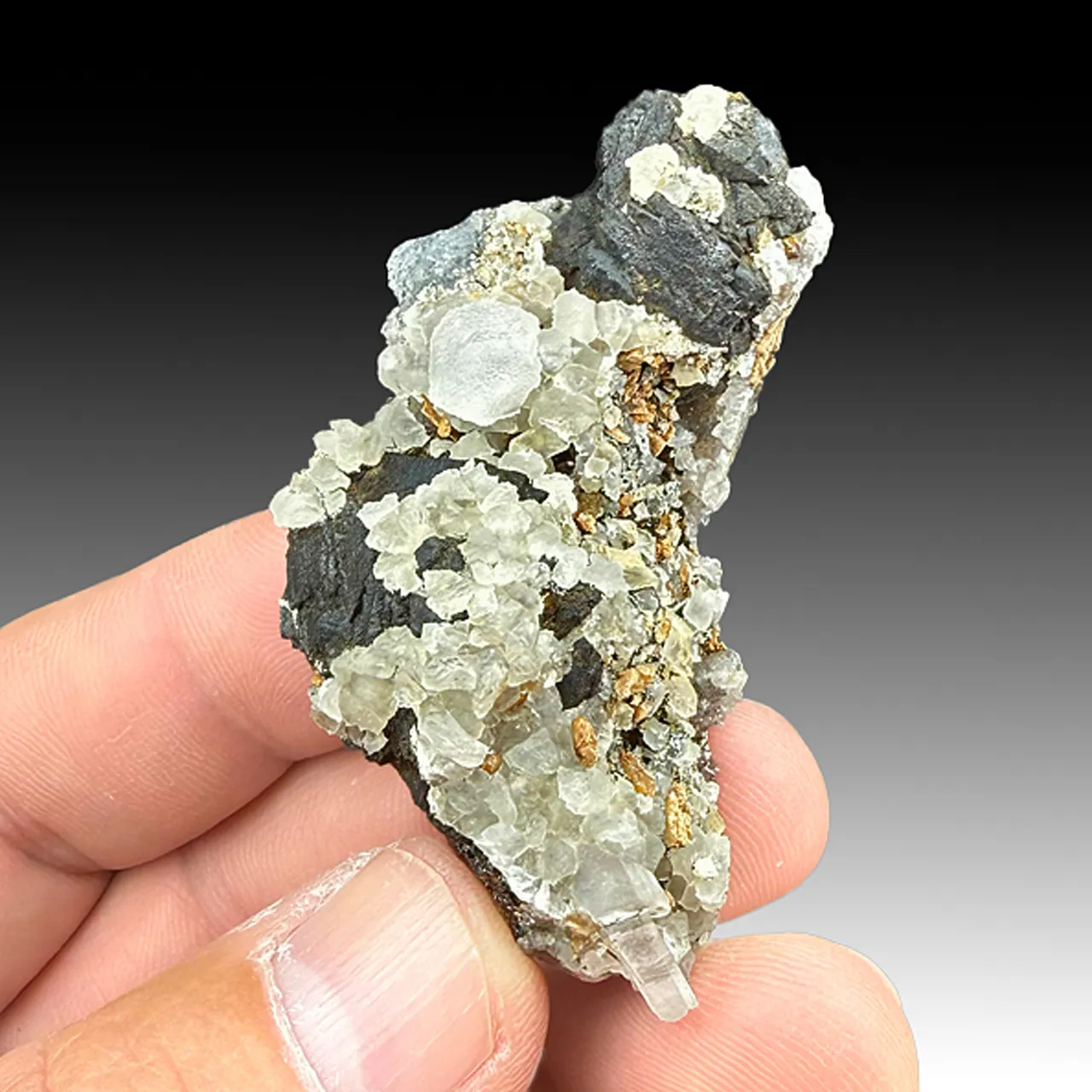 Calcite with Sphalerite, Quartz - image 1