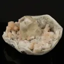 Calcite with Stilbite and Chalcedony Natural Mineral Specimen - image 6