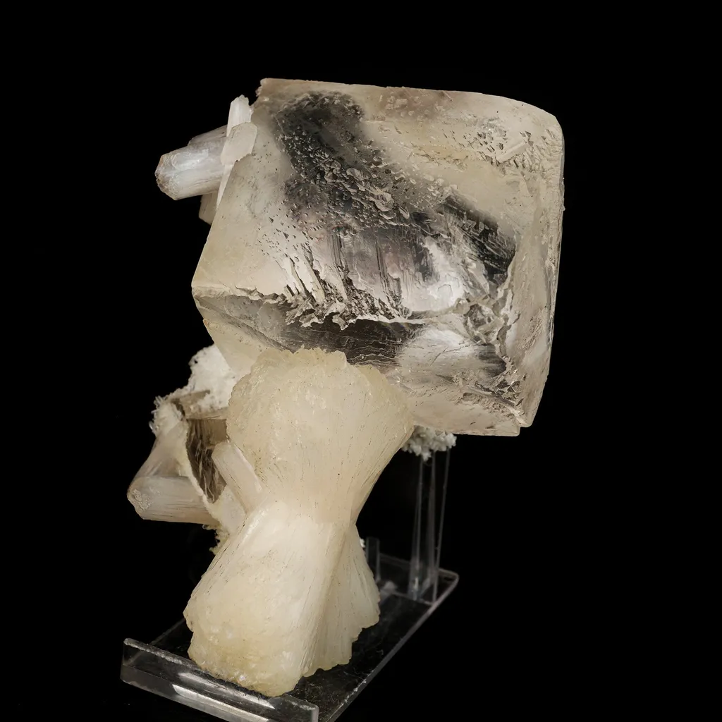 Calcite with stilbite Bow Natural Mineral Specimen - image 2