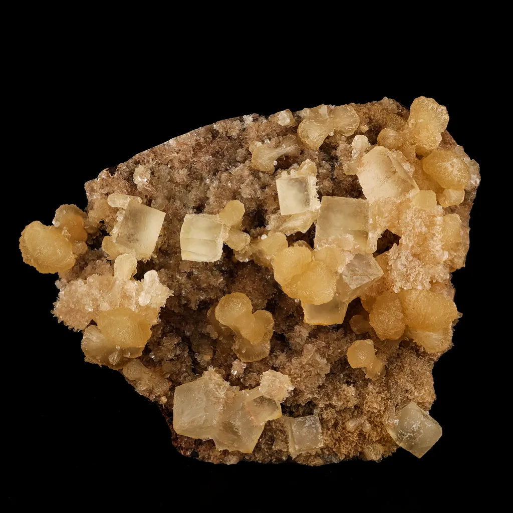 Calcite with Stilbite Free Standing Natural Mineral Specimen image