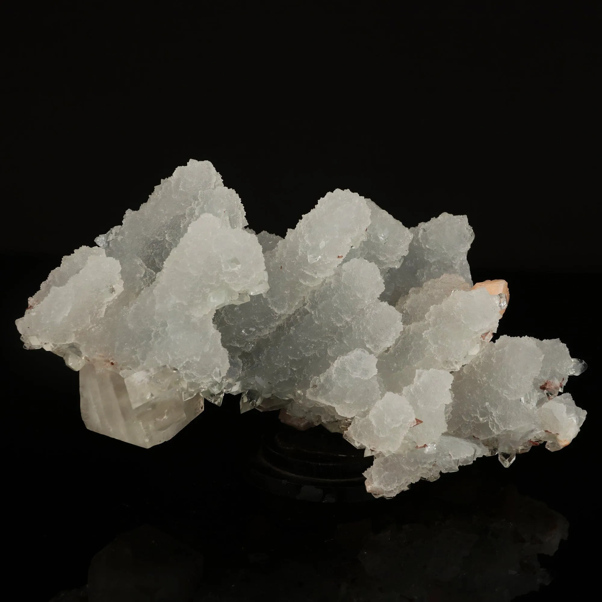 Calcite with Stilbite in Chalcedony coral Natural Mineral Specimen - image 1