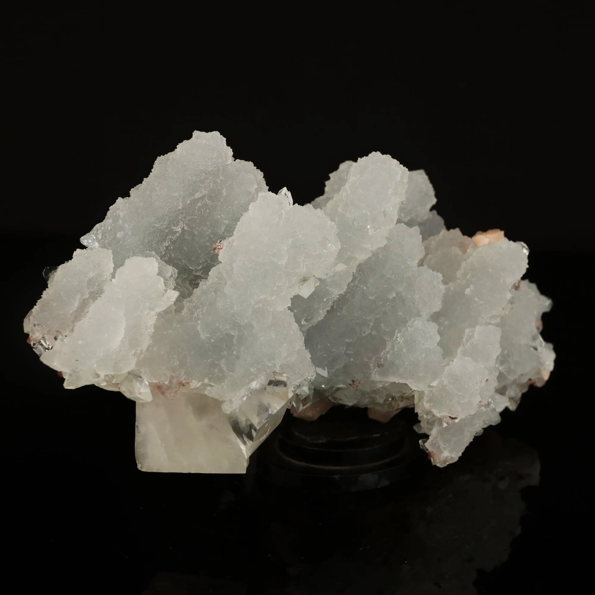 Calcite with Stilbite in Chalcedony coral Natural Mineral Specimen - image 3