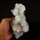 Calcite with Stilbite in Chalcedony coral Natural Mineral Specimen - image 5