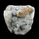 Calcite Yellow Crystal on Chalcedony Natural Mineral Specimen - image 2