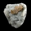 Calcite Yellow Crystal on Chalcedony Natural Mineral Specimen - image 3