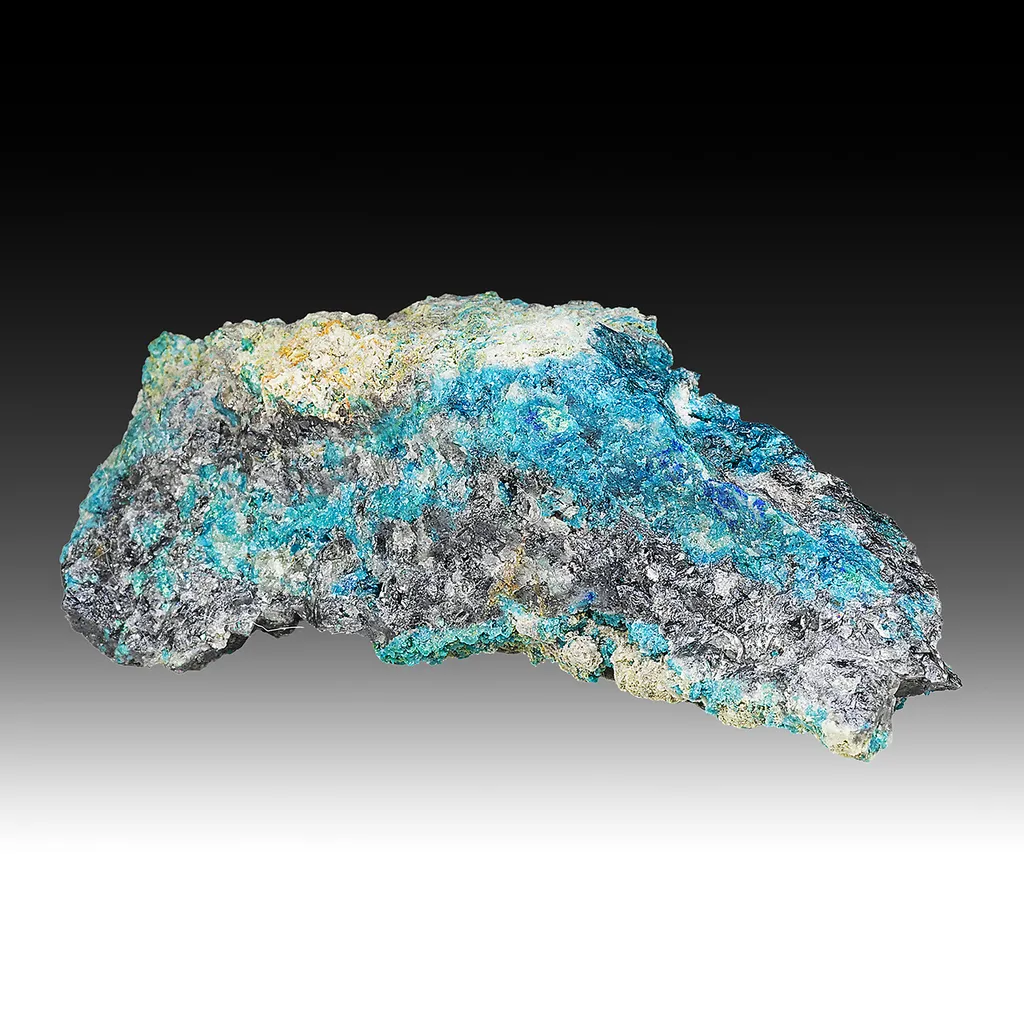 Caledonite with Cerussite, Anglesite image