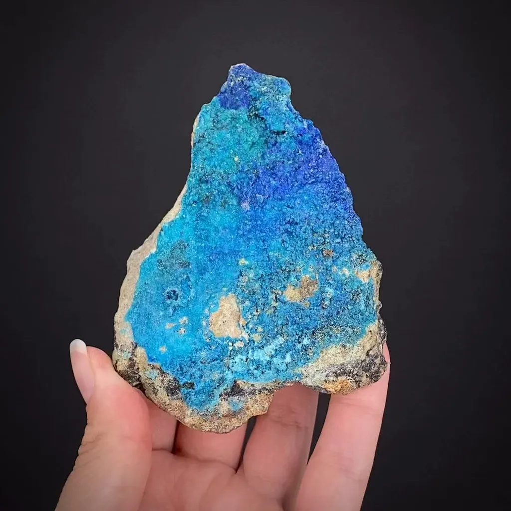 Caledonite with Linarite (Illustrated!) image