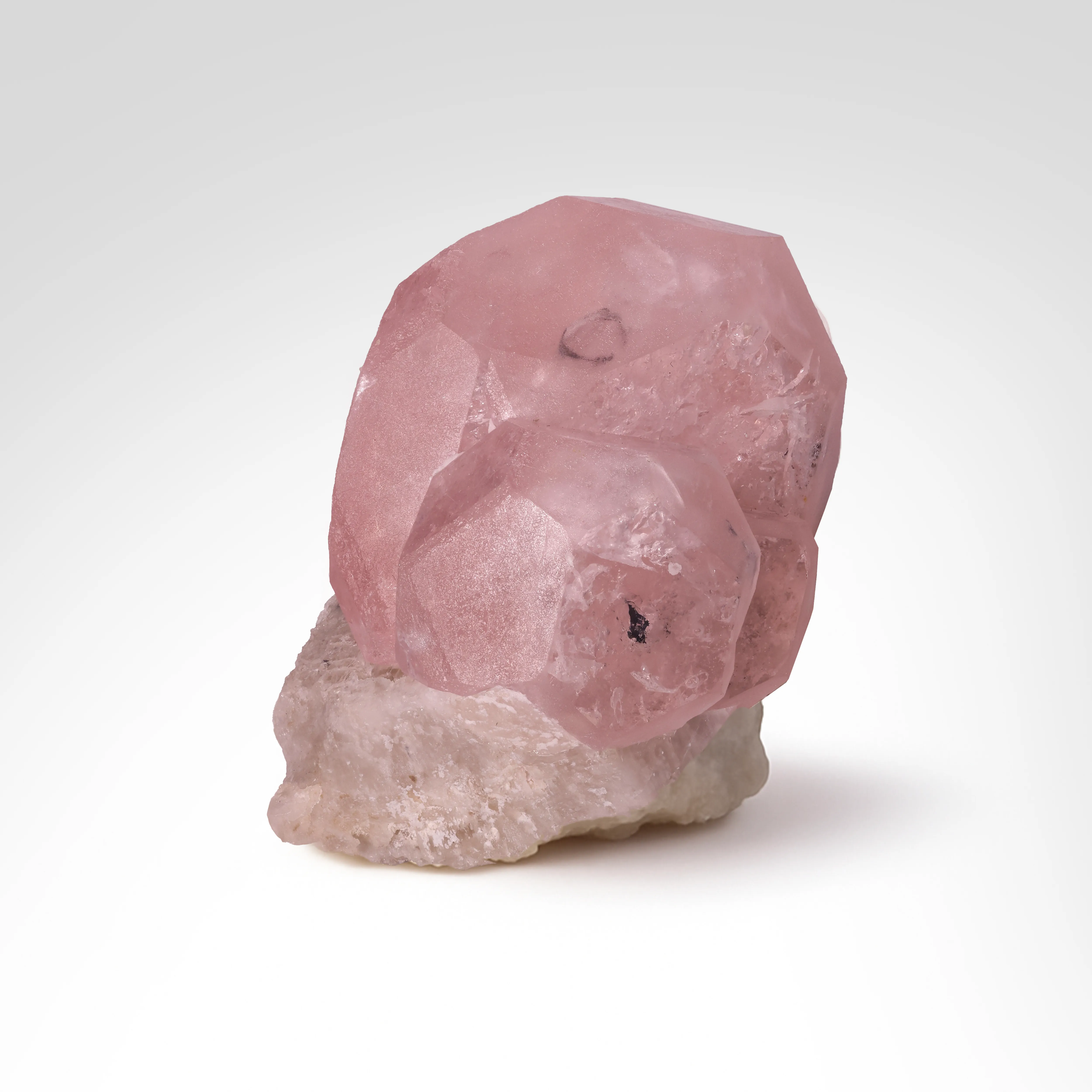 California Morganite on Feldspar - image 1