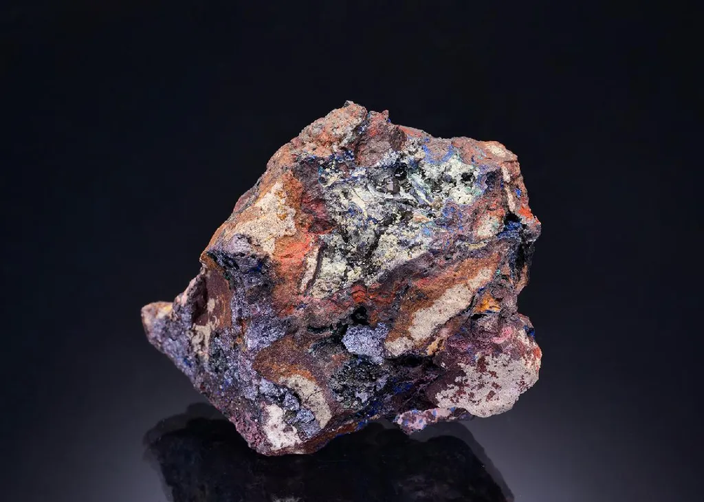 Calomel with Azurite, Malachite Cinnabar and NATIVE Mercury image