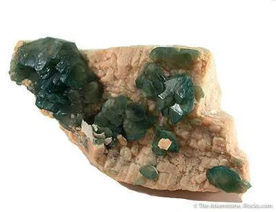 Carbonate-Fluorapatite on Feldspar image