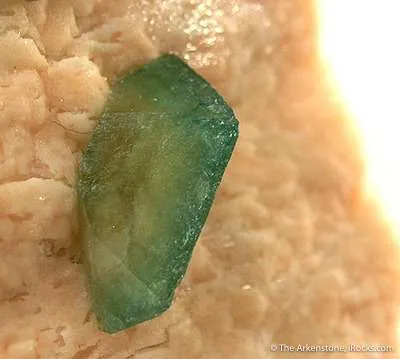 Carbonate-Fluorapatite on Feldspar - image 3