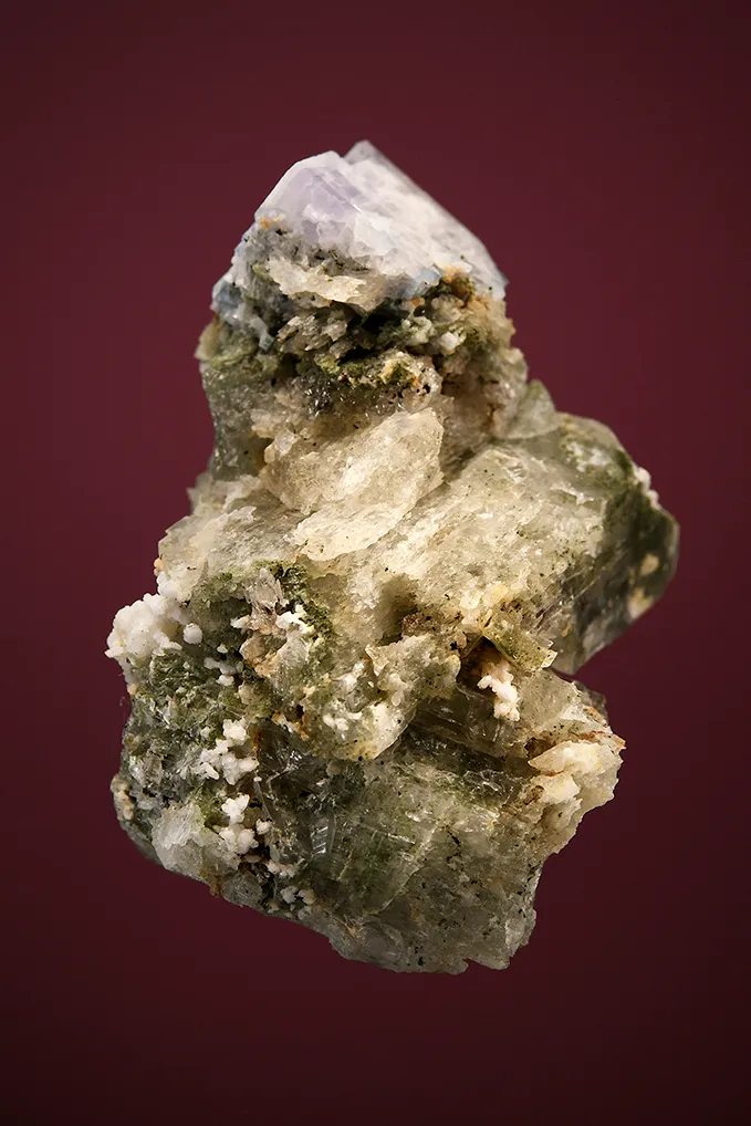 Carletonite on Pectolite - image 4