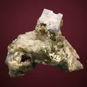 Carletonite on Pectolite - image 3