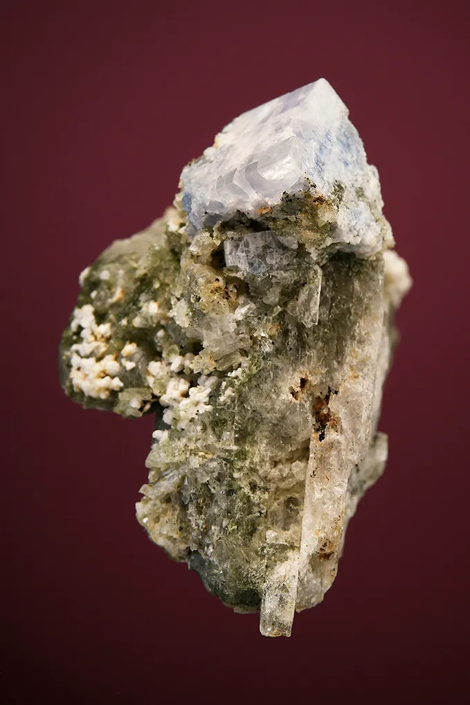 Carletonite on Pectolite - image 5
