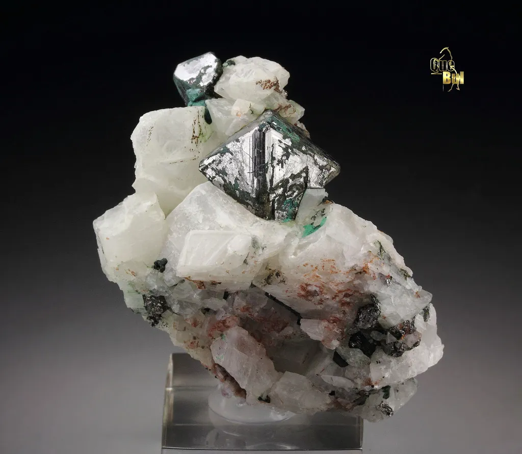 CARROLLITE, CALCITE from DR Congo, Haut-Katanga, Kambove Territory, Kambove, Kamoya, Kamoya South II Mine image