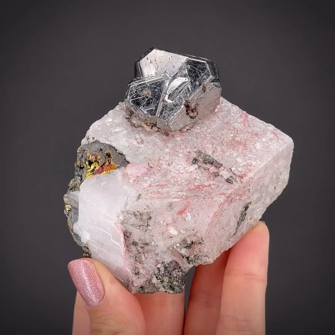 Carrollite on Calcite - image 1