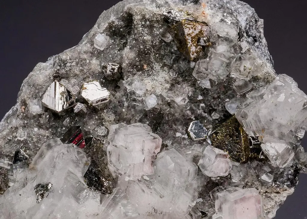 CARROLLITE with CHALCOPYRITE on CALCITE image