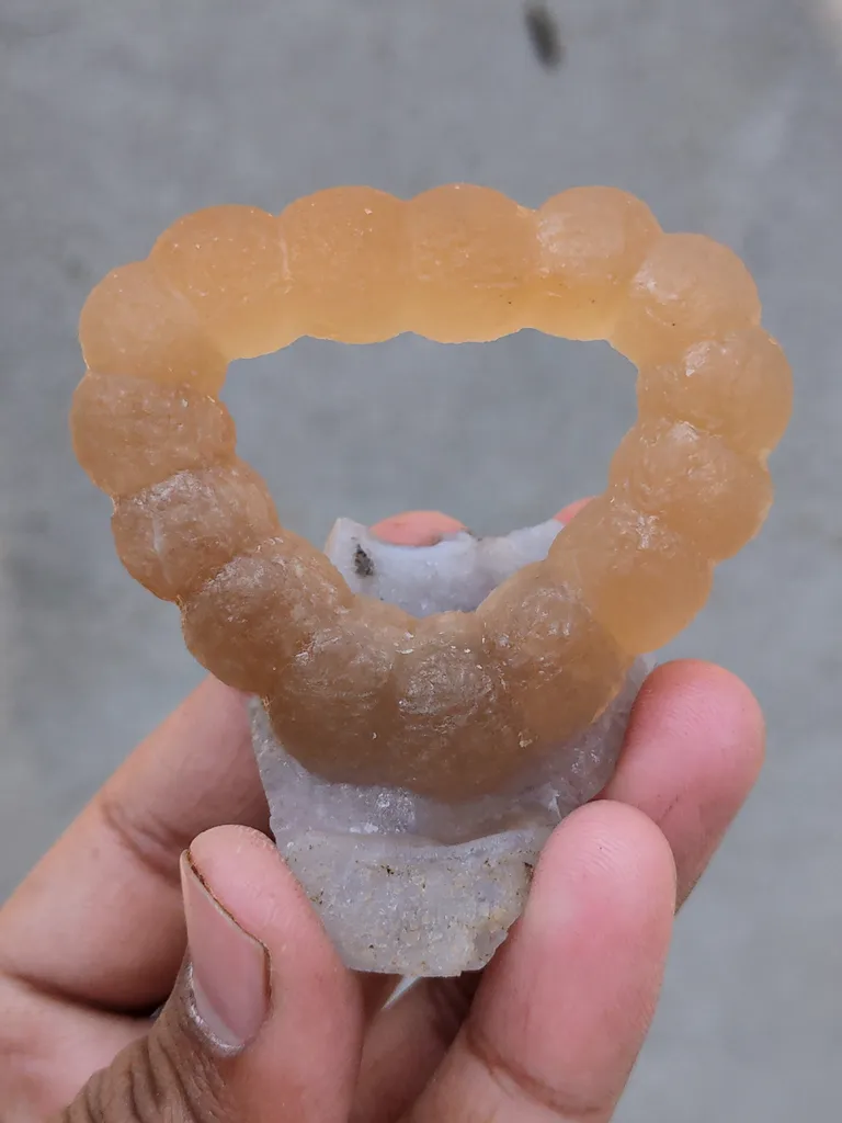 Carved Fluorite Ring on Quartz - image 3