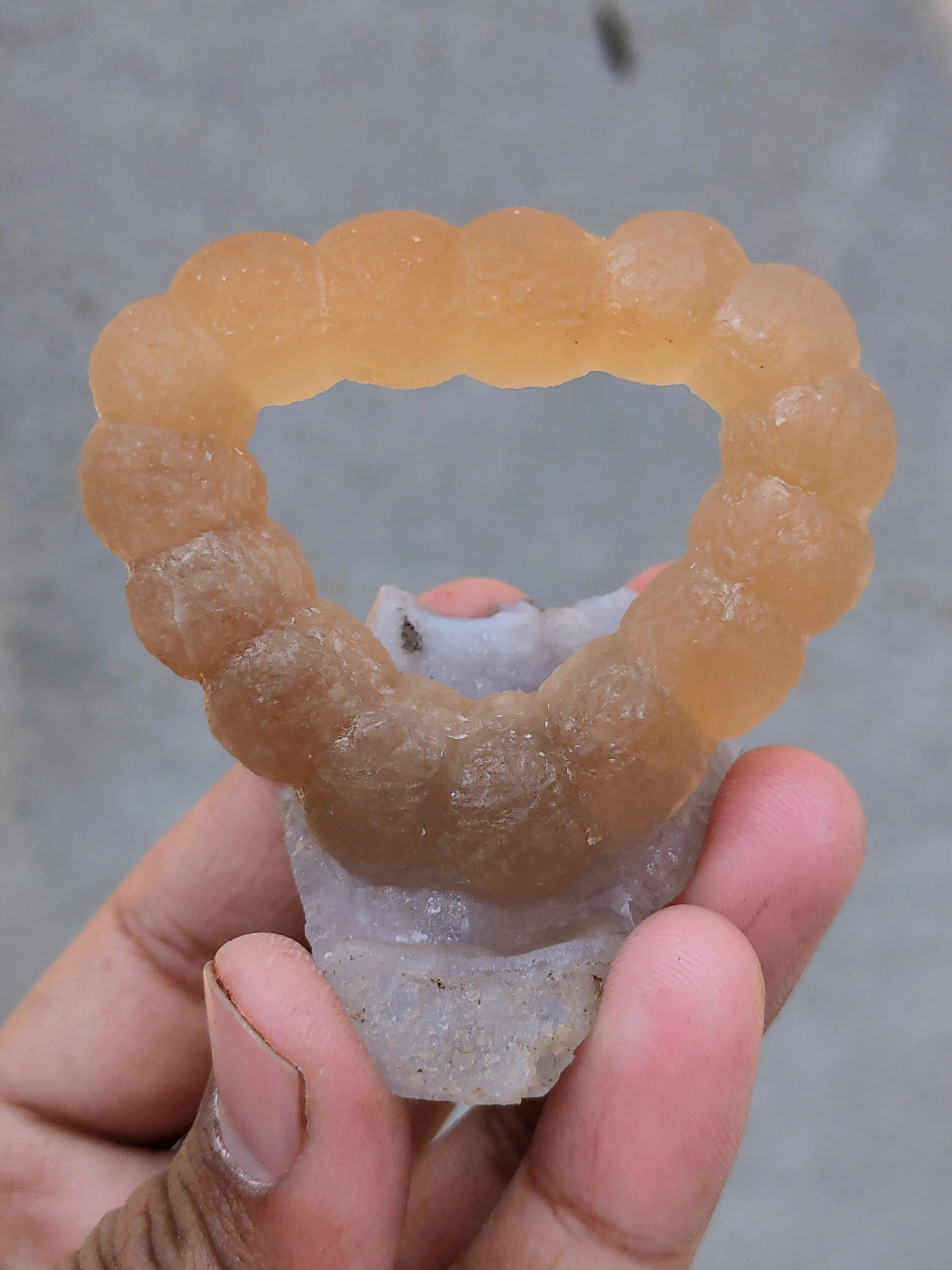 Carved Fluorite Ring on Quartz - image 3