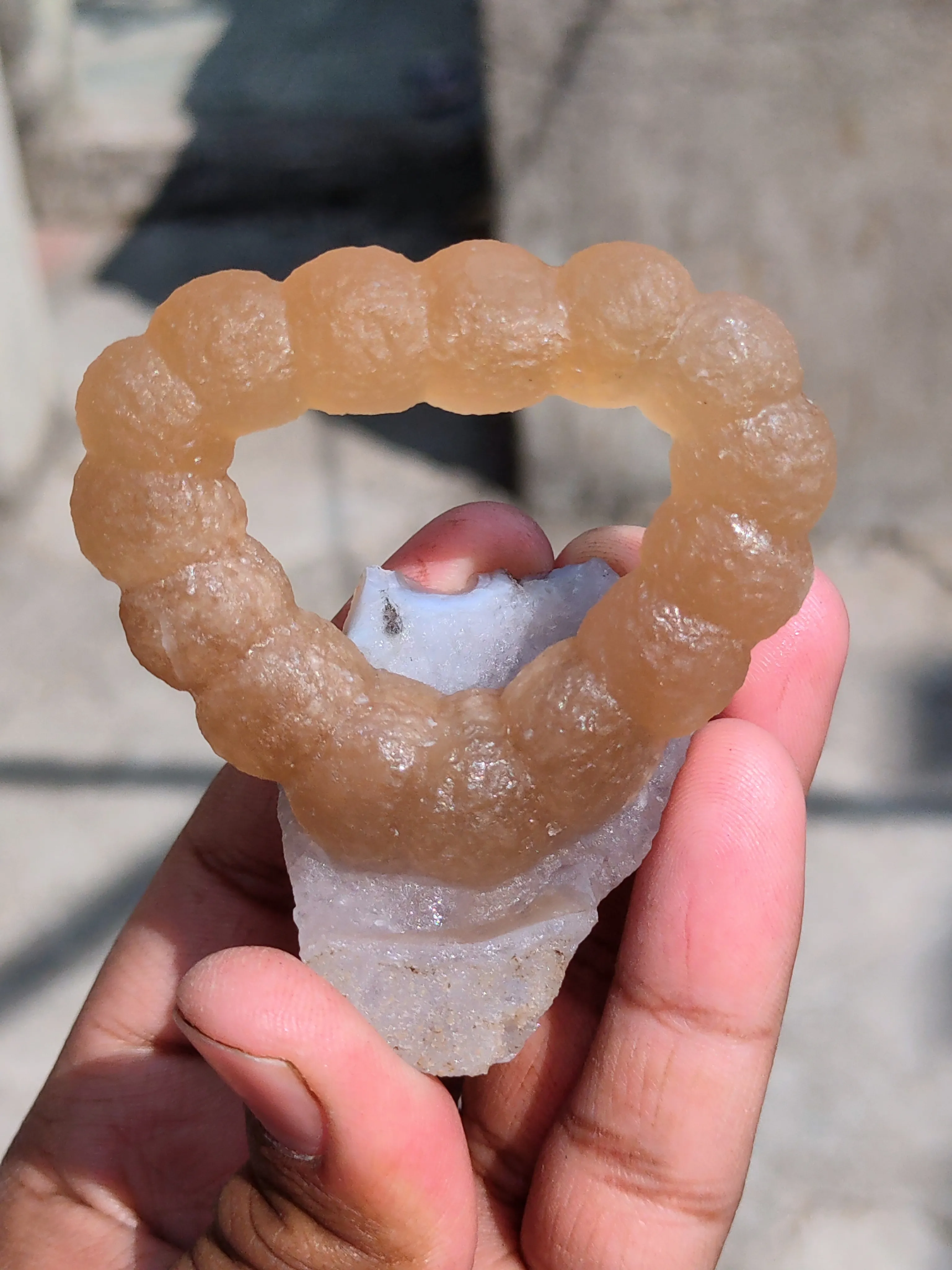 Carved Fluorite Ring on Quartz - image 5