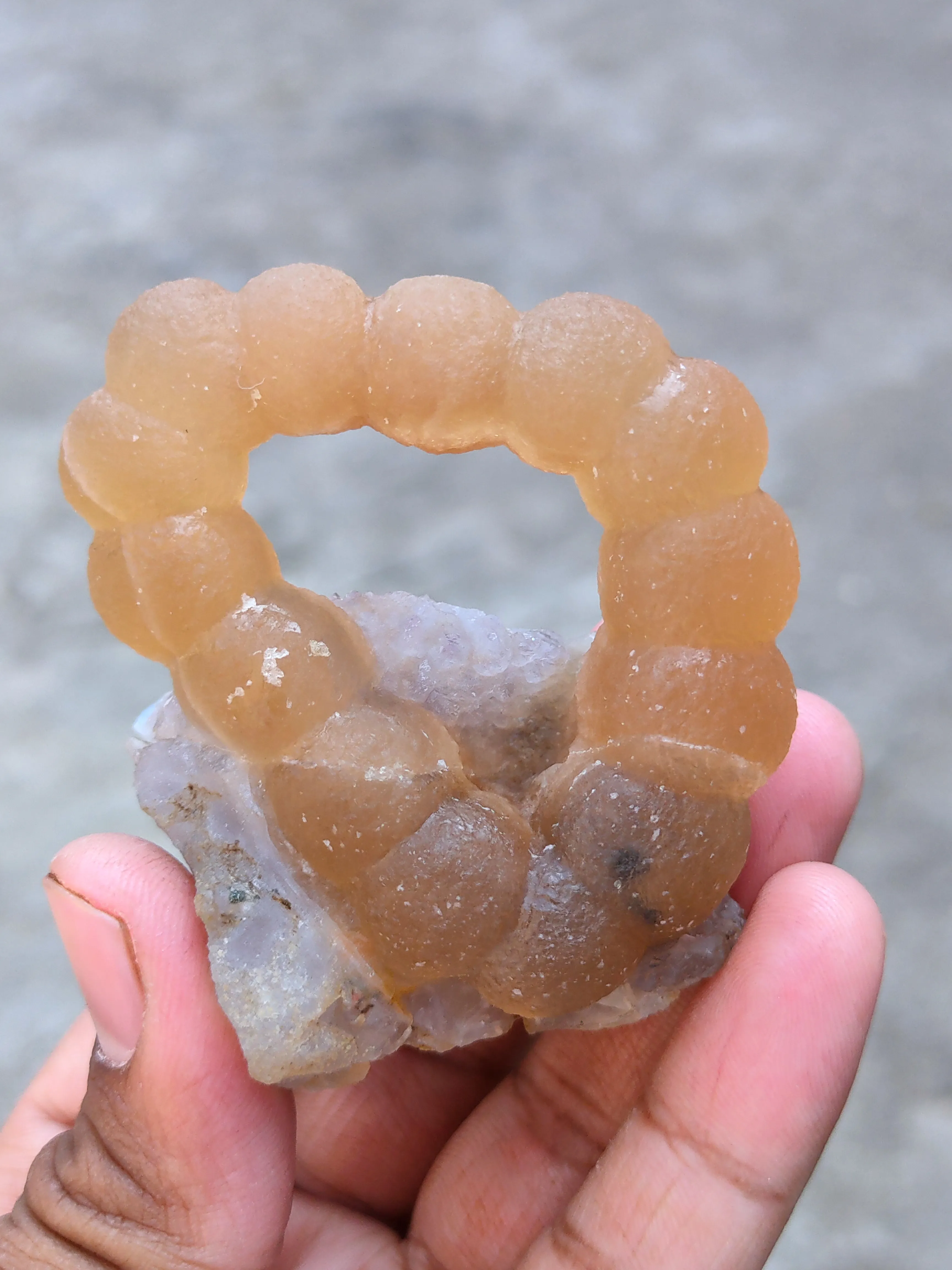 Carved Fluorite Ring on Quartz - image 5