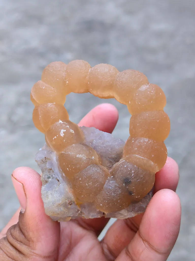 Carved Fluorite Ring on Quartz - image 3