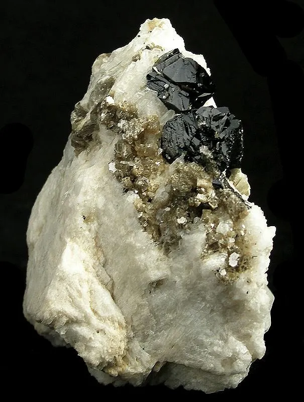 Cassiterite, Albite image