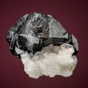 Cassiterite on Albite var. Cleavelandite - image 1