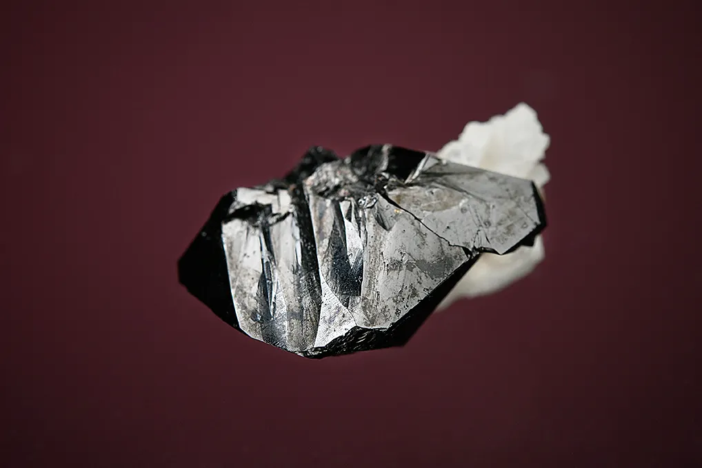 Cassiterite on Albite var. Cleavelandite - image 3