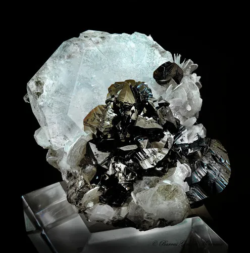 Cassiterite on Beryl Goshénite - image 3