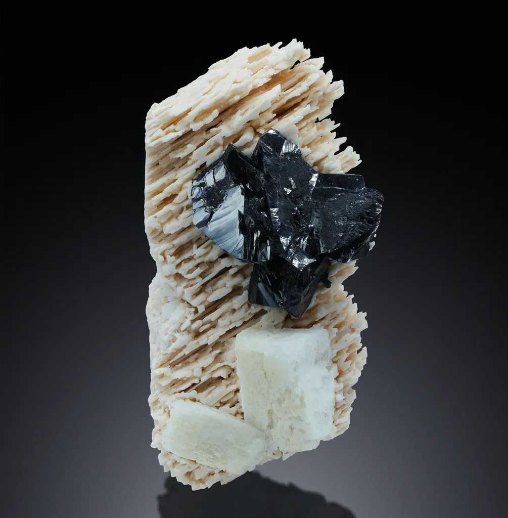 Cassiterite on Feldspar image
