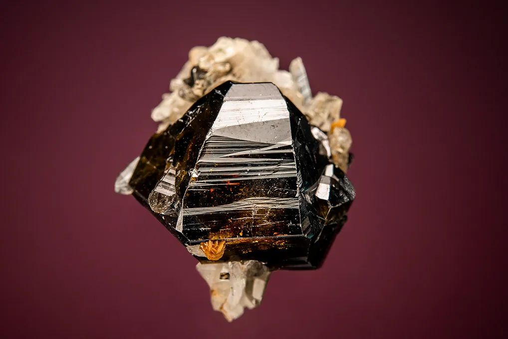 Cassiterite on Quartz image