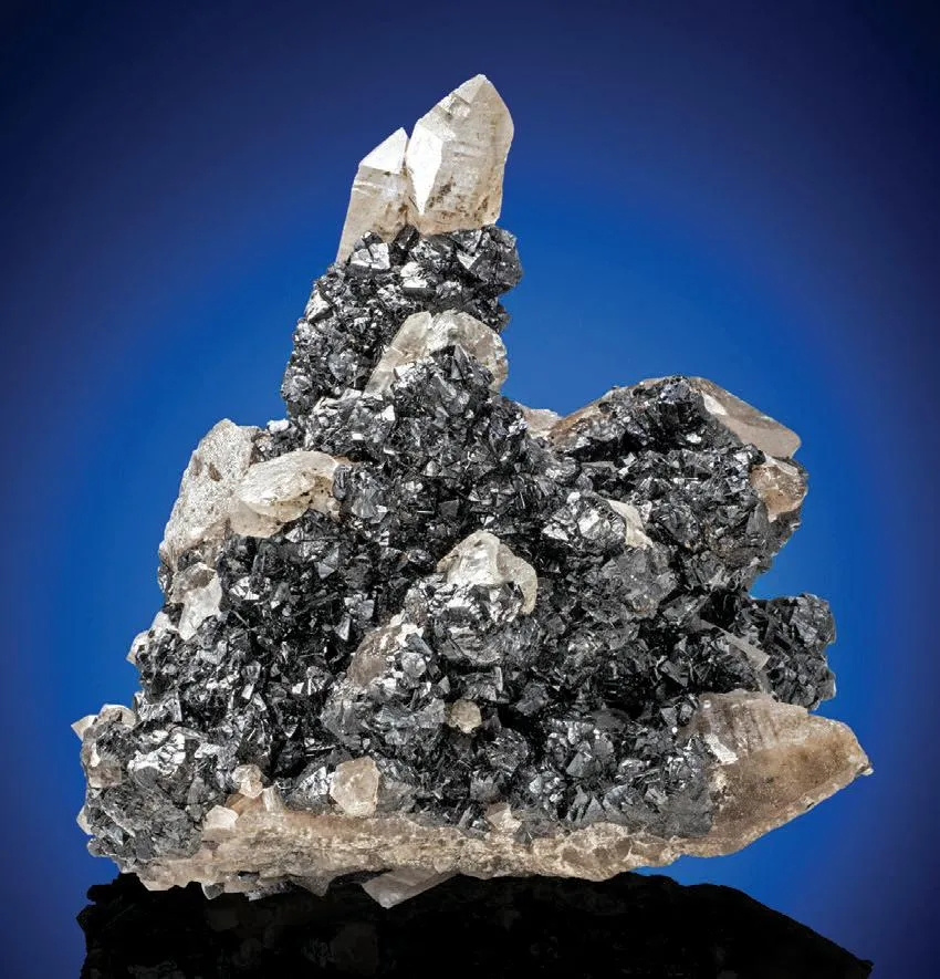 Cassiterite on Quartz image