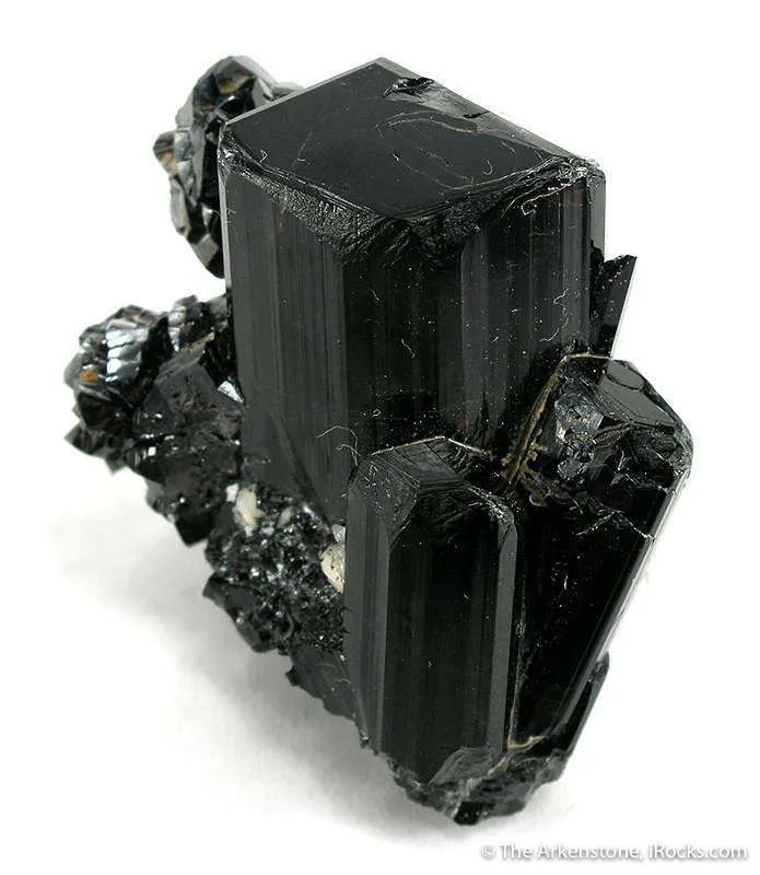 Cassiterite on Schorl (!) image