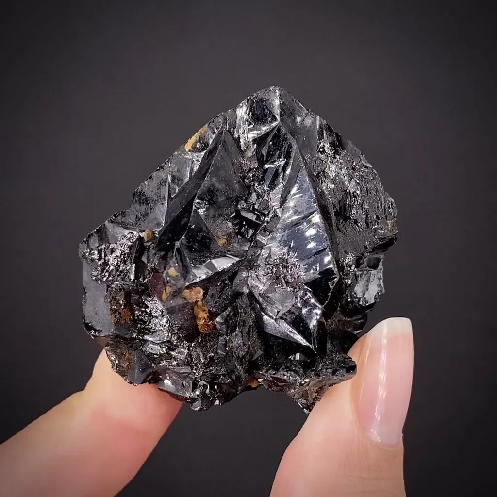 Cassiterite (twinned) - (illustrated) image