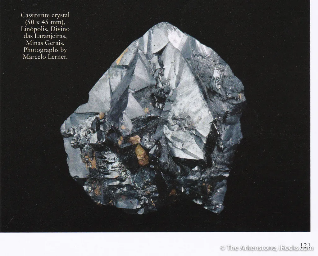 Cassiterite (twinned) - (illustrated) image