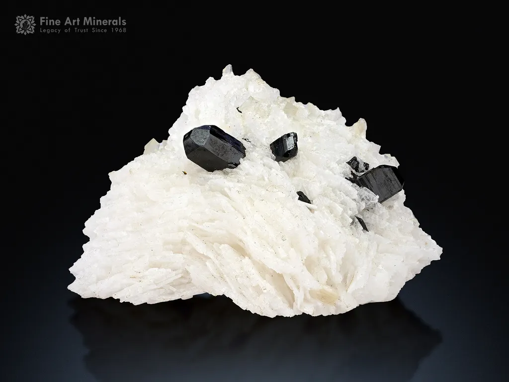 Cassiterite with Cleavelandite from Pakistan image