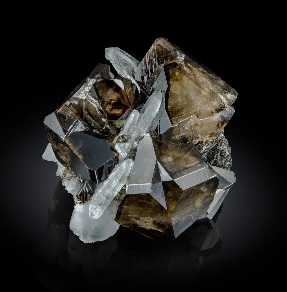 Cassiterite with Cosalite & Quartz image