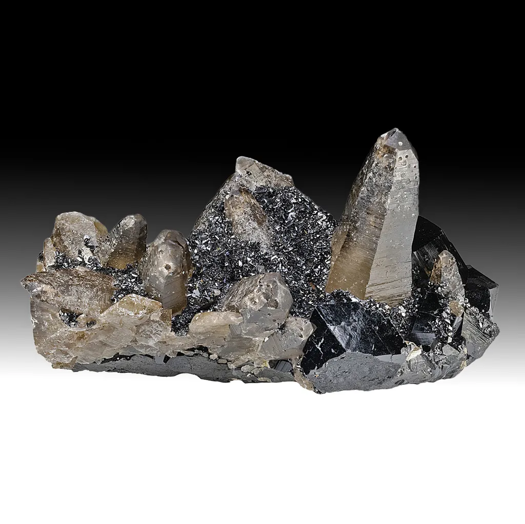 Cassiterite with Quartz, Schorl image