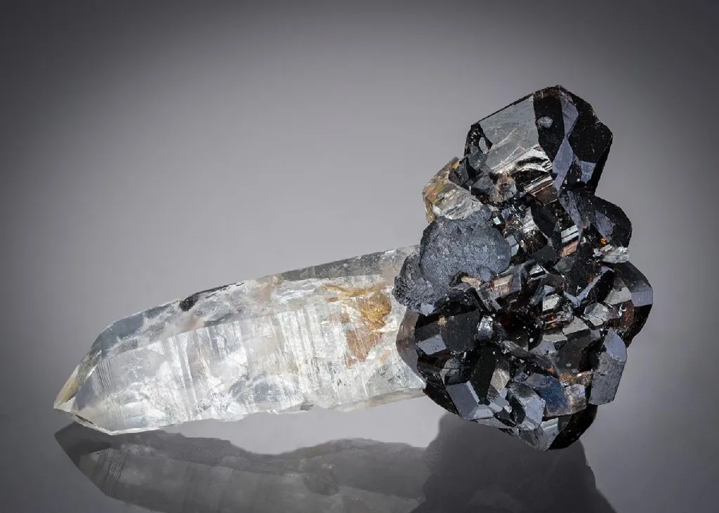 Cassiterite with Sphalerite and Quartz image